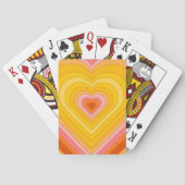 Groovy Retro Layered Heart Pokerkaarten (Achterkant)