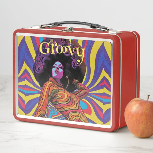 Groovy Retro Lunch Box (In situ)
