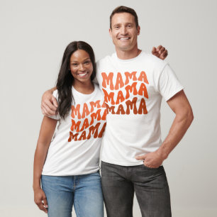 Groovy Retro Mama Herfst Seizoen Verjaardag Matchi T-shirt