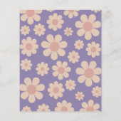 Groovy Retro Meisjes Verjaardagsfeest Budget Flyer (Achterkant)