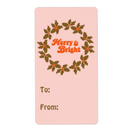Groovy Retro Merry & Bright Etiket
