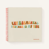 Groovy, retro milieuwetenschap is mijn vibe notitieboek (Voorkant)