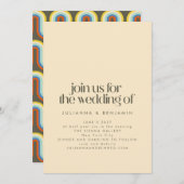 Groovy Retro Mod 70's Aesthetische Olijven Groene  Kaart (Voorkant / Achterkant)