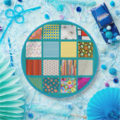 Groovy retro ontwerp gedaan in een kantelachtig pa papieren bordje (Feest)