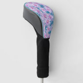 Groovy Retro Paars Daisy Pattern Golfheadcover (Schuin)