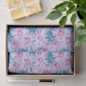 Groovy Retro Paars Daisy Pattern Tissuepapier (Geschenk)