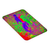 groovy retro paarse hippie mermaid magneet (Rechterzijde)