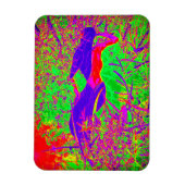 groovy retro paarse hippie mermaid magneet (Verticaal)