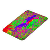 groovy retro paarse hippie mermaid magneet (Linkerzijde)