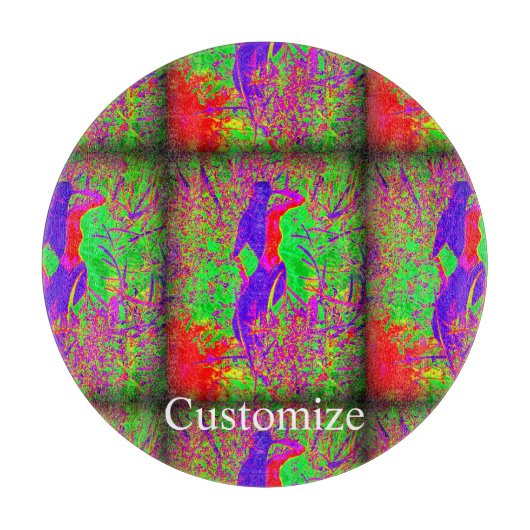 groovy retro paarse hippie mermaid snijplank (Voorkant)