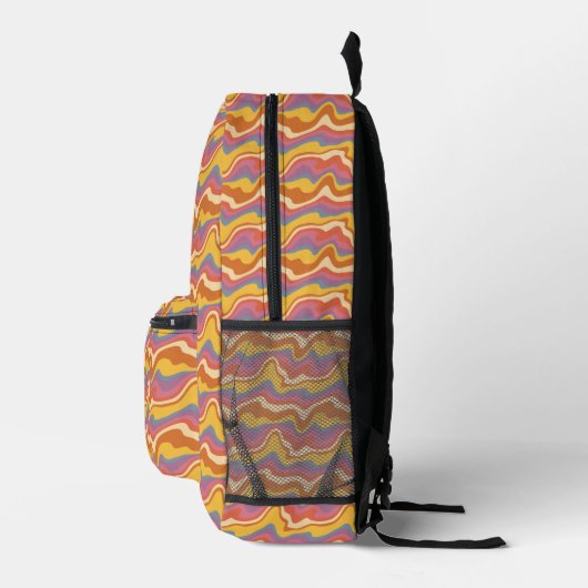 Groovy Retro Patroon Bedrukte Rugzak (Rechts)