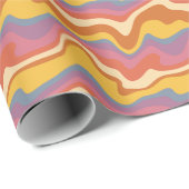 Groovy Retro Patroon Cadeaupapier (Rol Hoek)