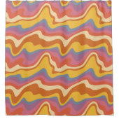 Groovy Retro Patroon Douchegordijn (Voorkant)