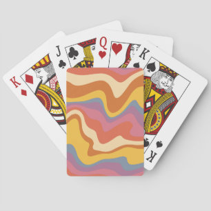 Groovy Retro Patroon Pokerkaarten