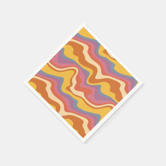 Groovy Retro Patroon Servet (Hoek)