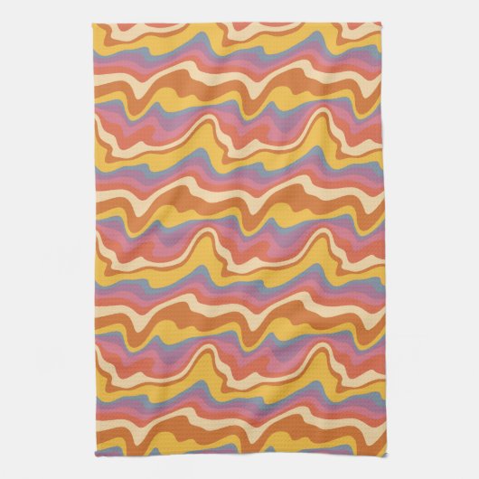 Groovy Retro Patroon Theedoek (Verticaal)