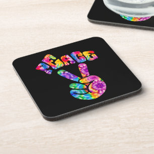Groovy Retro Peace Hand Bier Onderzetter