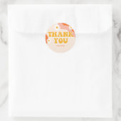 Groovy Retro Persoonlijk Dank u Sticker (Tas)