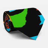 Groovy Retro Puzzle Abstract Stropdas (Opgerold)