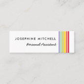 Groovy Retro Rainbow Stripe Mini Visitekaartje (Voorkant)