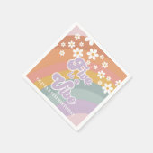 Groovy Retro Regenboog Vijf is een Vibe Servet (Hoek)