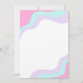 Groovy Retro Roller Skating Disco Birthday Party Kaart (Achterkant)