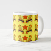 Groovy Retro Schaats Patroon Extra Grote Beker (Voorkant rechts)
