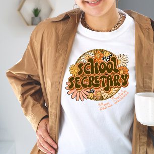 Groovy Retro School Secretaris Tshirt