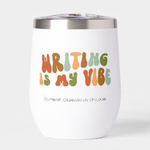 Groovy retro schrijven is mijn vibe, schrijver, au