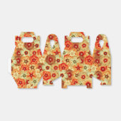 Groovy Retro Sinaasappel Hippie Flowers Patroon Bedankdoosjes (Uitgevouwen)