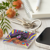 Groovy Retro Sleutelhanger (Voorkant Rechts)