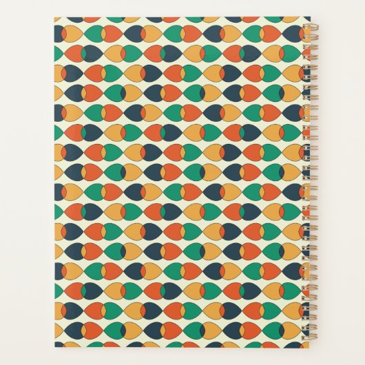 Groovy Retro Stijl Kleurrijk Planner (Achterkant)