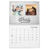 Groovy Retro Stijltekst, bewerkbare aangepaste fot Kalender (Mar 2026)