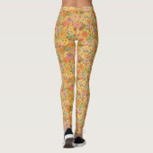 Groovy Retro Summertime Protea en Daisy Pattern Leggings (Achterkant)