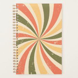 Groovy retro swirl burst planner