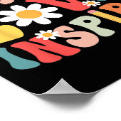 Groovy Retro Teach Love Inspire Back to School Tea Poster (Hoek)