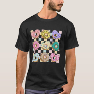 Groovy Retro Valentijn Donuts Heart Snoep Teacher T-shirt