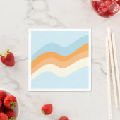 Groovy Retro Vibes Blue Oranje Servet (Insitu)