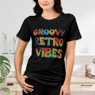 Groovy Retro Vibes Boho 70s-geïnspireerde Cool Tri-Blend Shirt