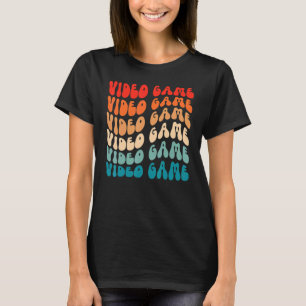 Groovy Retro Video Game Gamer Girl Retro 70s Boho T-shirt