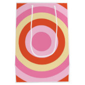 Groovy Retro  Zeventiger Cirkel Medium Cadeauzakje (Achterkant)