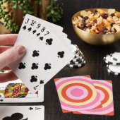 Groovy Retro  Zeventiger Layered Circle Pokerkaarten (Insitu)