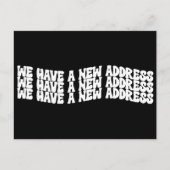 Groovy Retro Zwart Wit We verhuisden New Home Movi Aankondigingskaart (Voorkant)