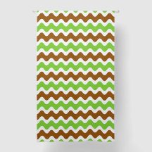 Groovy Ric Rac Streep - Horizontaal Bruin & Lime