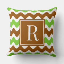 Groovy Ric Rac Streep - Horizontaal Bruin & Lime
