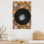 Groovy Ritme: Vinylplaat & Retro Wekker Ar Poster (Keuken)