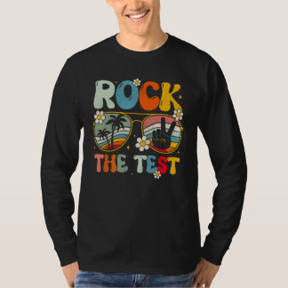Groovy Rock The Test Motivational Retro Teachers T T-shirt