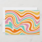 Groovy Roller Schaats Retro 70s Regenboog Verjaard Kaart (Achterkant)