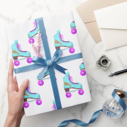 Groovy Roller Schaatsen Pattern Cadeaupapier (Geschenken)