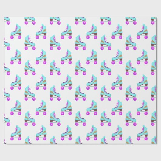 Groovy Roller Schaatsen Pattern Cadeaupapier (Vlak)